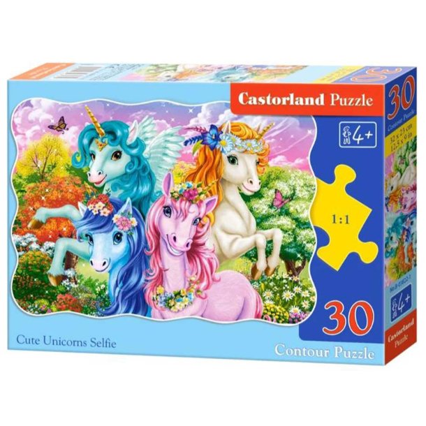 Castorland puslespil - unicorn selfie - 30 brikker