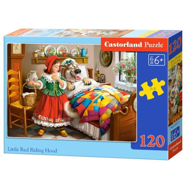 Castorland puslespil - R�dh�tte &amp; ulven - 120 brikker