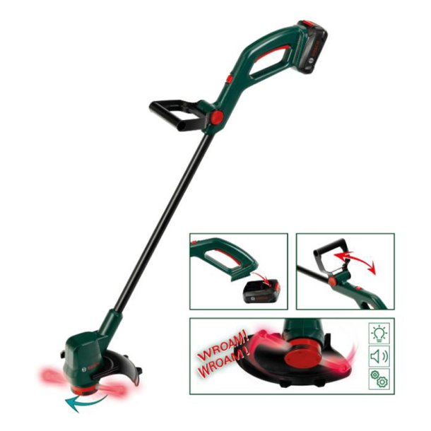 Bosch gr�strimmer med lys og lyd