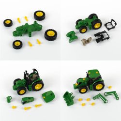 John Deere traktor med frontl�sser &amp; v�gt 1:24