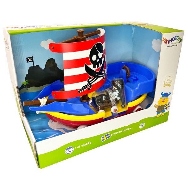 Viking Toys piratskib med kanon og tr�ksnor
