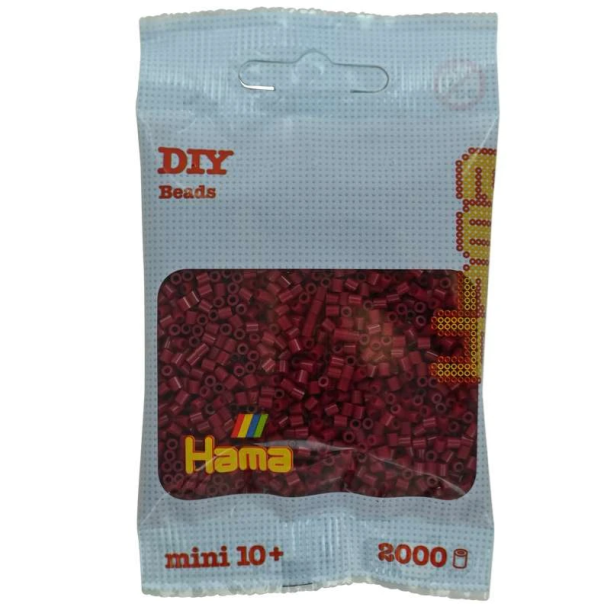 Hama mini perler 501-118 2000 stk - mrk kirsebr