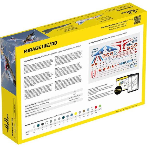 Heller Mirage IIIE/RD modelfly 1:48