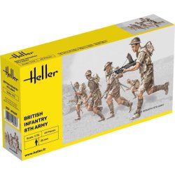 Heller soldater Brittiskt infanteri 8:e armn 48 st - 1:72