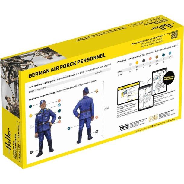 Heller soldater Luftwaffe personel 48 stk - 1:72