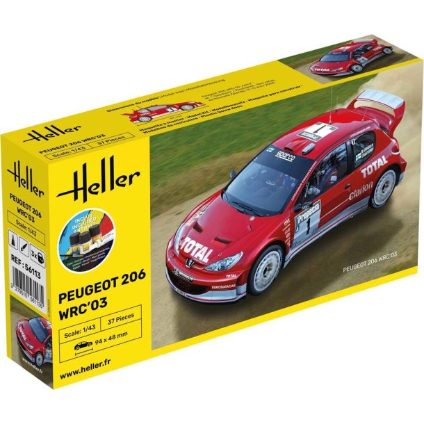 Heller Peugeot 206 WRC 03 startpaket - 1:43