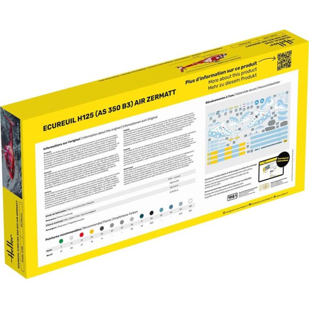 Heller Ecureuil H125 helikopter start kit - 1:48
