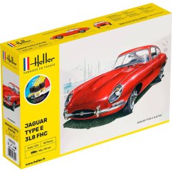 Jaguar Type E 3L8 FHC modelbil start kit - 1:24