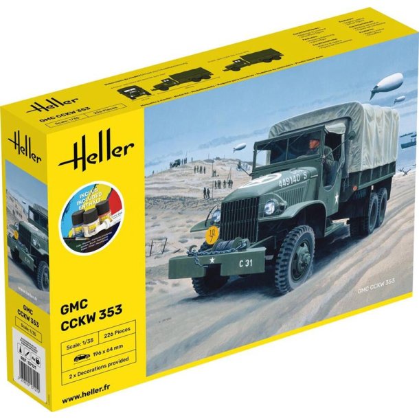 Heller GMC CCKW 353 US-Truck modelbil start kit - 1:35