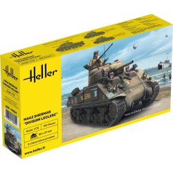 Heller Sherman M4A2 division leclerc kampvogn - 1:72