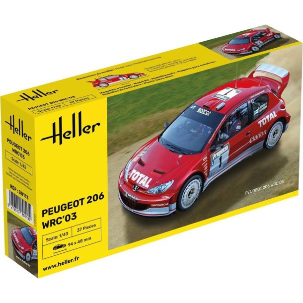 Heller Peugeot 206 WRC 03 modelbil - 1:43