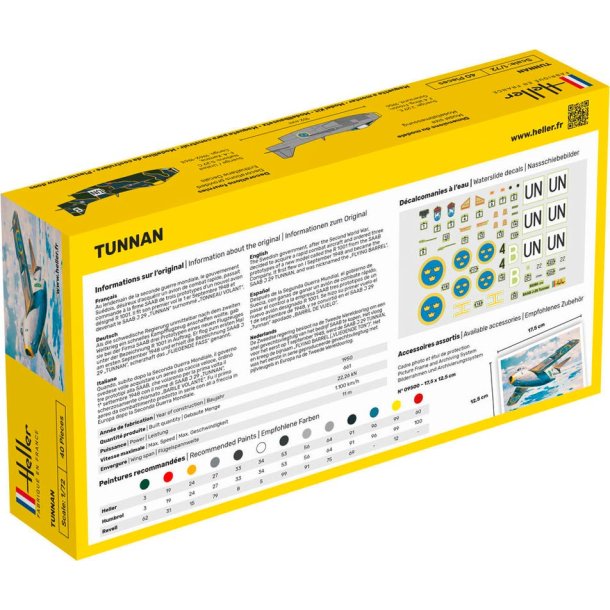 Heller Saab tunnan modelfly - 1:72