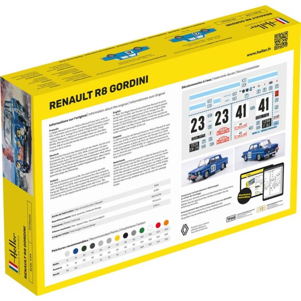 Heller Renault R8 Gordini modelbil start kit - 1:24
