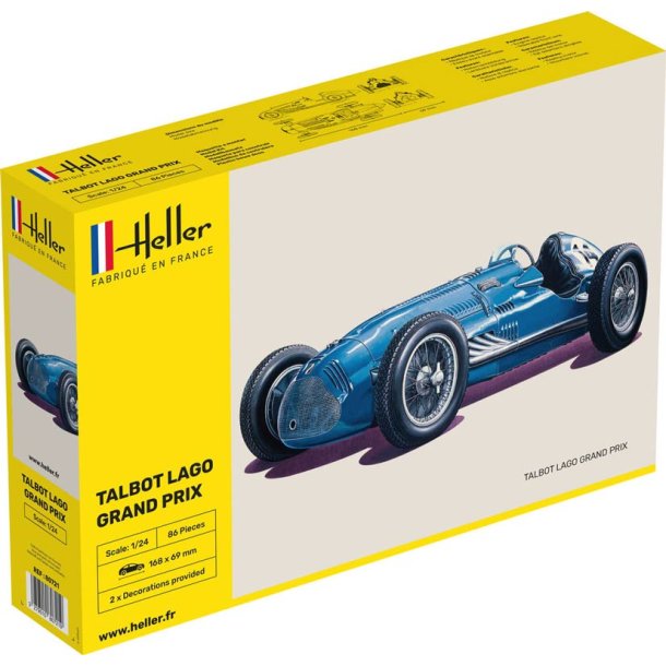 Heller Talbot lago grand prix modelbil - 1:24