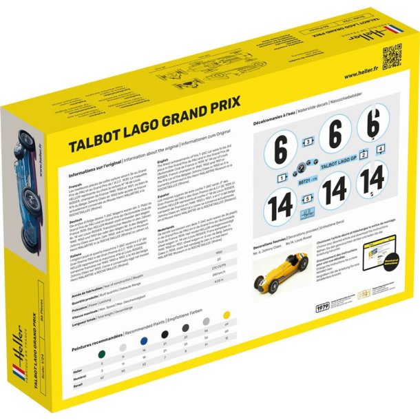 Heller Talbot lago grand prix modellbil - 1:24