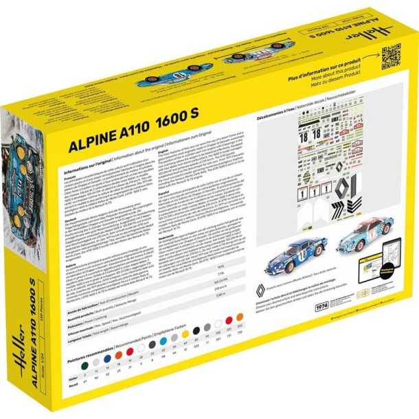 Heller Alpine A110 1600 S - 1:24
