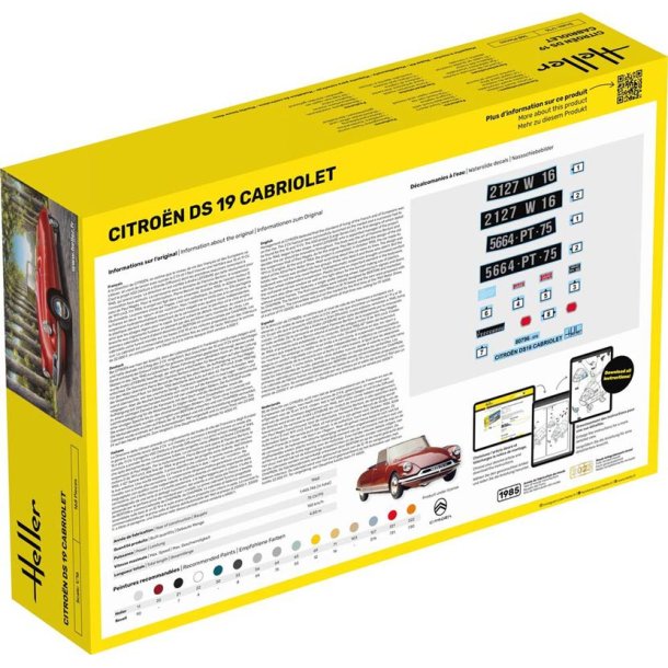 Heller Citron DS 19 Cabriolet modellbil - 1:16