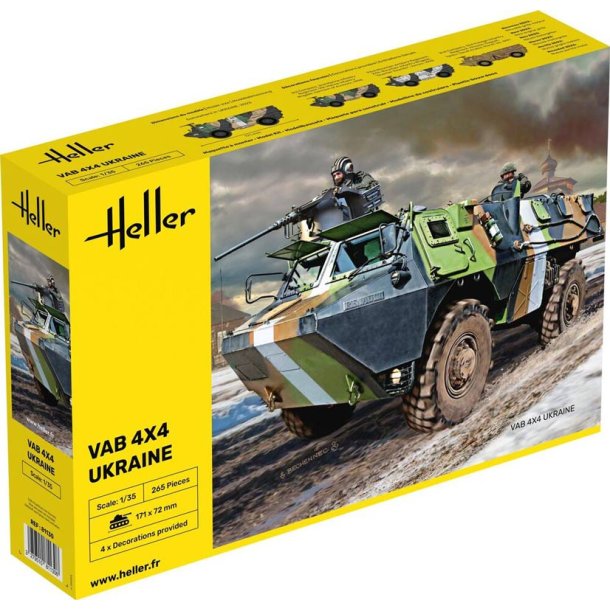 Heller VAB 4x4 ukraine version kampvogn - 1:35