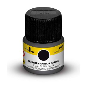 Heller maling 085 - Coal black satin