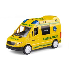 Speed Ambulance med Lys og Lyd Friktion 17 cm