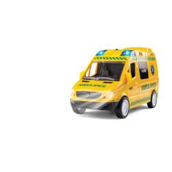 Speed Ambulance med Lys og Lyd Friktion 17 cm