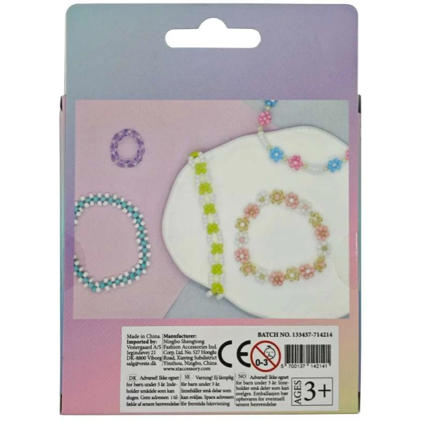 Pearl n Fun Glasperlemix 90g mat pastel + elastik