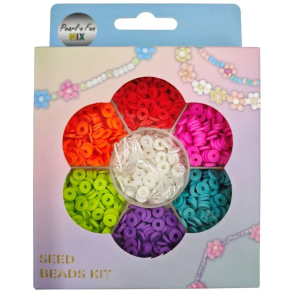 Pearl n Fun Heishi perlemix 40g multi + elastik, ophngsske