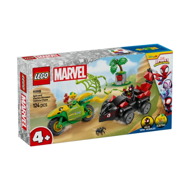 Lego MARVEL 11198 Spin og Electros jagt i dinosaurkretjer