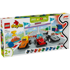 Duplo 10445 F1-team med racerbilar och frare