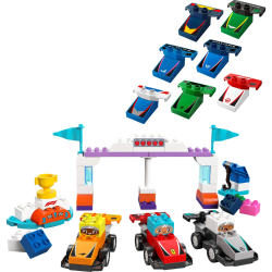 Duplo 10445 F1-teams med racerbiler og krere