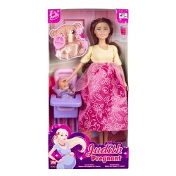 Judith gravid med baby og tilbehr - assorterede farver