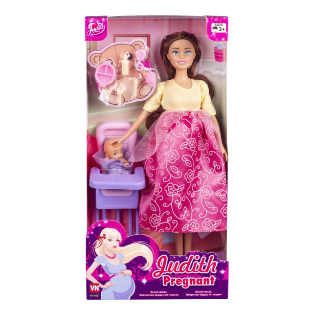 Judith gravid med baby og tilbehr - assorterede farver