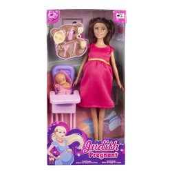 Judith gravid med baby og tilbehr - assorterede farver