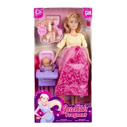 Judith gravid med baby og tilbehr - assorterede farver