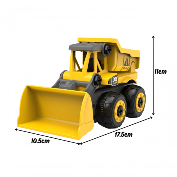 RC gr-det-selv gravemaskine med lys