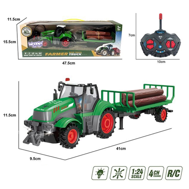 Farmer Truck R/C traktor m. trailer 1:24