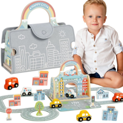 TOOKY TOY Mini City brbar bil-taske st