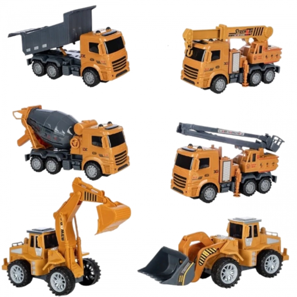 Stort 6-i-1 Byggek�ret�jss�t � Store Maskiner m. Funktioner