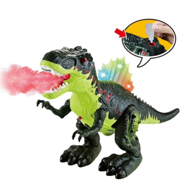 Interaktiv T-Rex Dinosaur med Lys, Lyd og Sprayfunktion