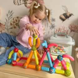 Magnetiske Byggeklodser 52 dele i Praktisk Kuffert