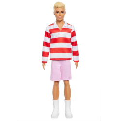 Barbie Fashionista Ken  Rd-Hvid Stribet Outfit