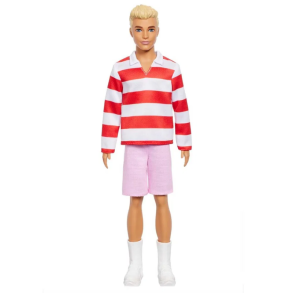Barbie Fashionista Ken  Rd-Hvid Stribet Outfit