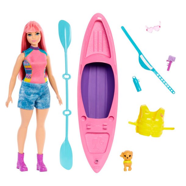 Barbie med kanot