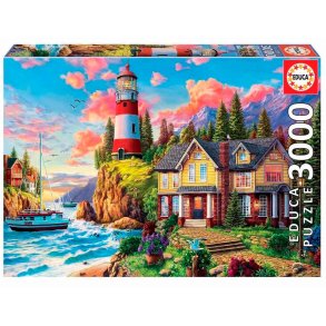Educa pussel Fyr nra havet - 3000 bitar