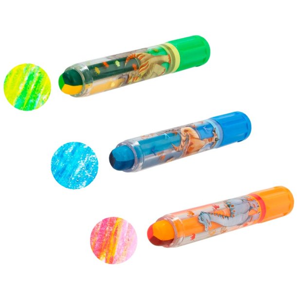 Dino World vokskridtst 3 farvet