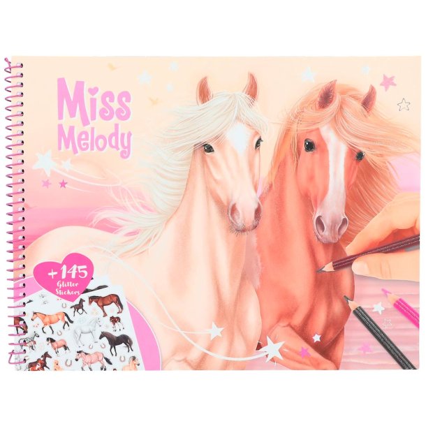 Miss Melody malebog med stickers