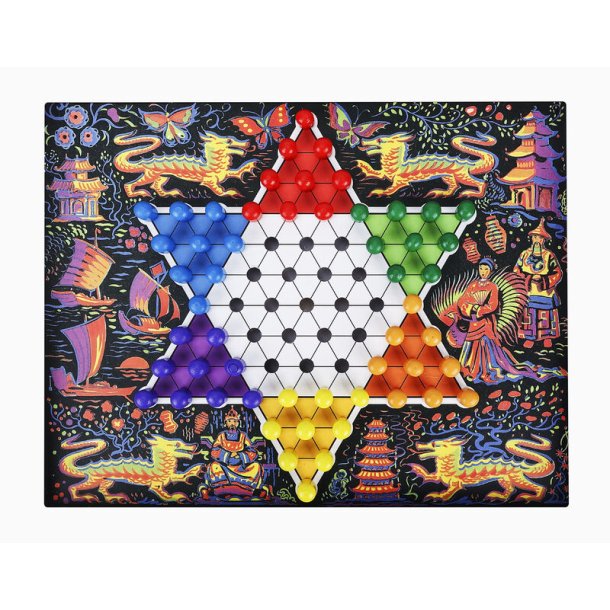 Kinaskak 28x21 cm  klassisk spil med trbrikker