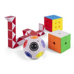 4-i-1 Magic Puzzles  Cube, Ball og Snake
