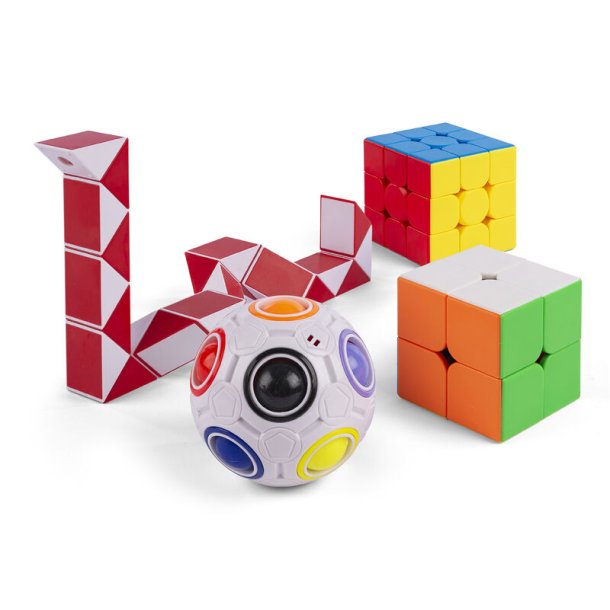 4-i-1 Magic Puzzles  Cube, Ball og Snake