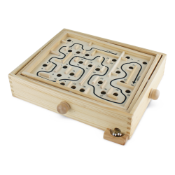 Labyrintspil 30x26 cm  klassisk trspil med stlkugler